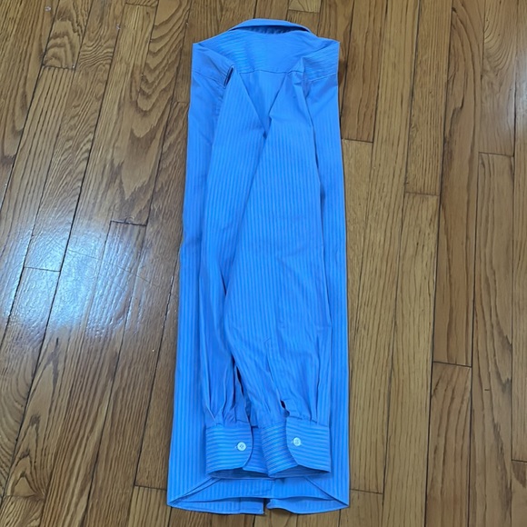 Pink Shirtmaker London Men's Button Down Long Sleeve Shirt, Size Medium - Picture 9 of 13